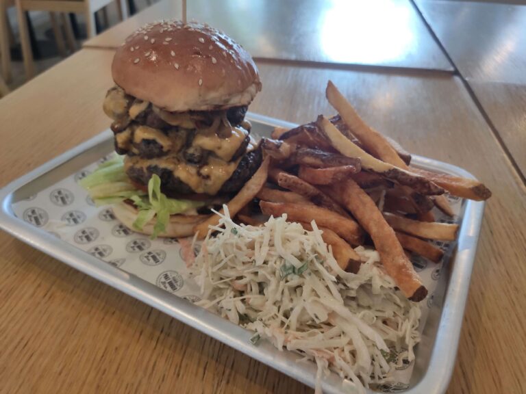 Phat Burger Bro: Classic Cheeseburger with Fries & Coleslaw