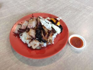 Poh Chan Kee Roasted: Char Siew & Siu Yuk Rice with Chilli