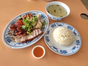 Xin Kee Hainanese Chicken Rice - Old Airport Road: Assorted Chcken & Roast Meats with Soup & Rice
