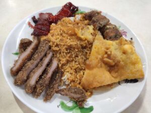 Boon Curry: Pork Chop, Char Siew, Ngo Hiang, Egg Omelette Curry Rice
