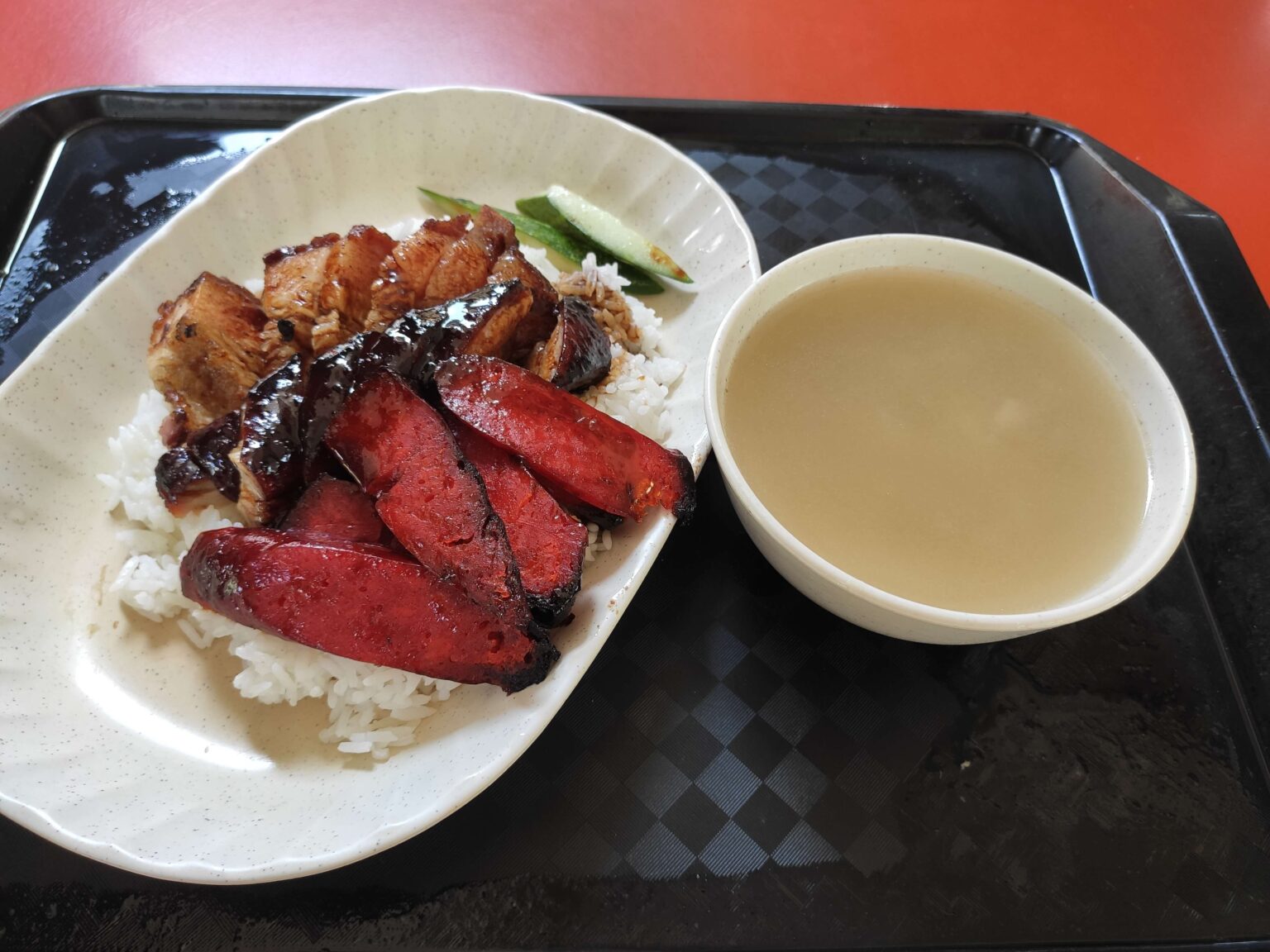 Hua Zai Hong Kong Style Roasted Delight: Char Siew, Siu Yuk, Sausage Rice and Soup